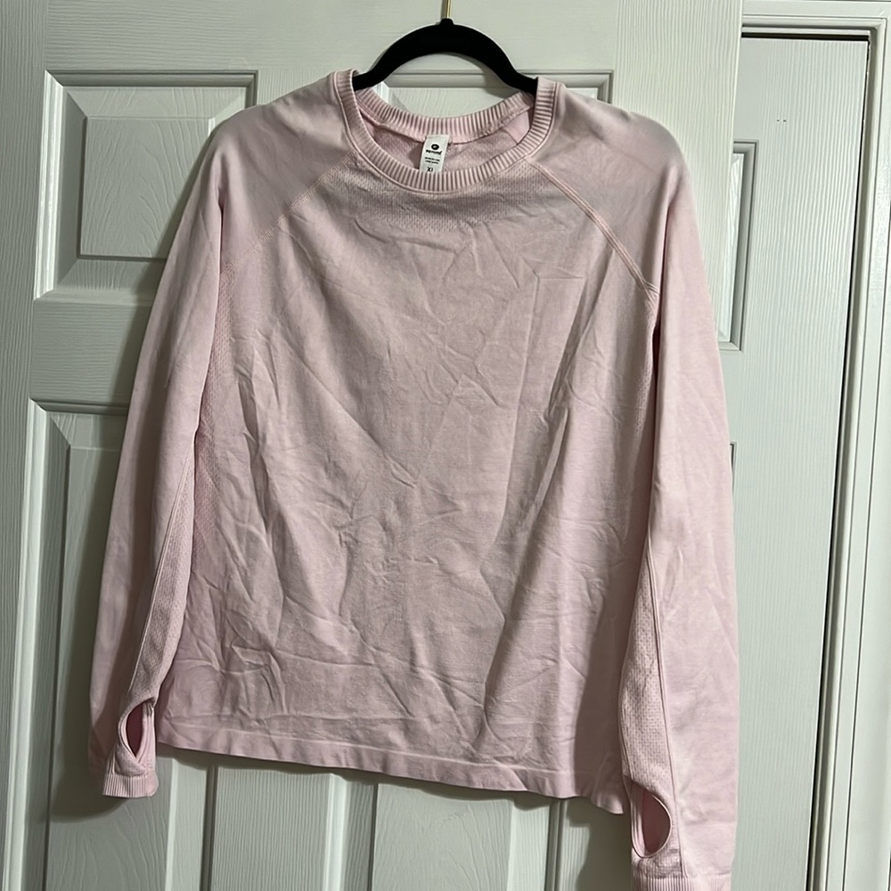 NWOT 90 Degree by Reflex Pink Long Sleeve Stretchy Athletic Top